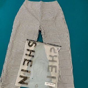 Black and White Checker Shein pants